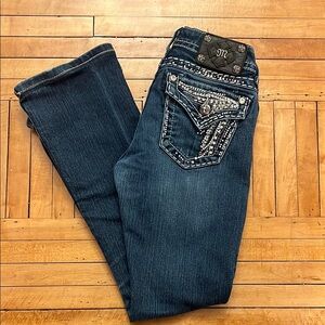 Women's Blue Embellished Jeans